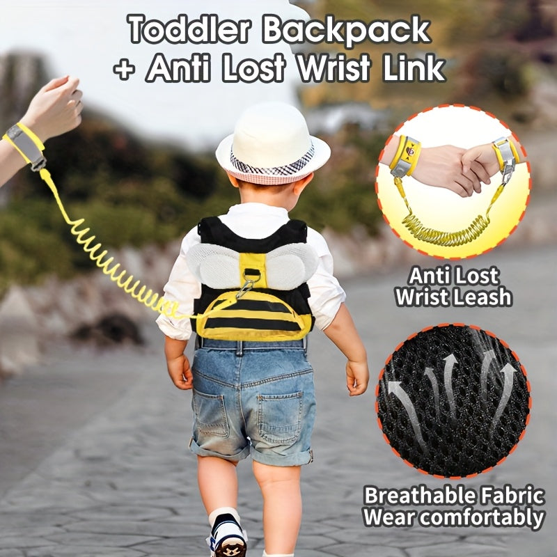 Child Safety Backpack With Anti Damage Wristband And Safety Belt