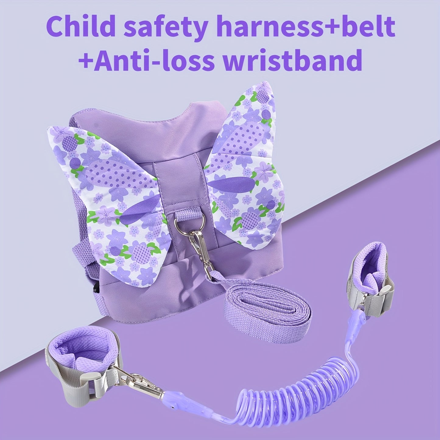 Child Safety Backpack With Anti Damage Wristband And Safety Belt