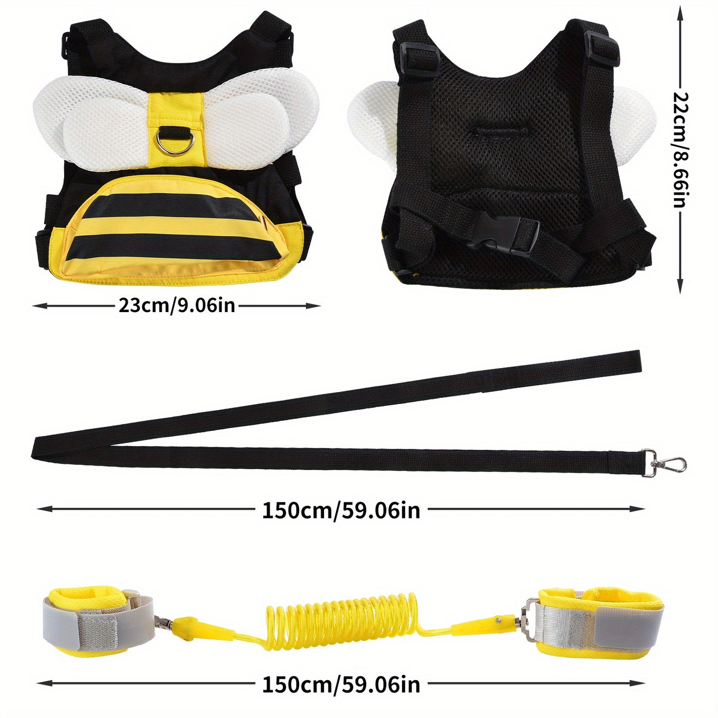 Child Safety Backpack With Anti Damage Wristband And Safety Belt