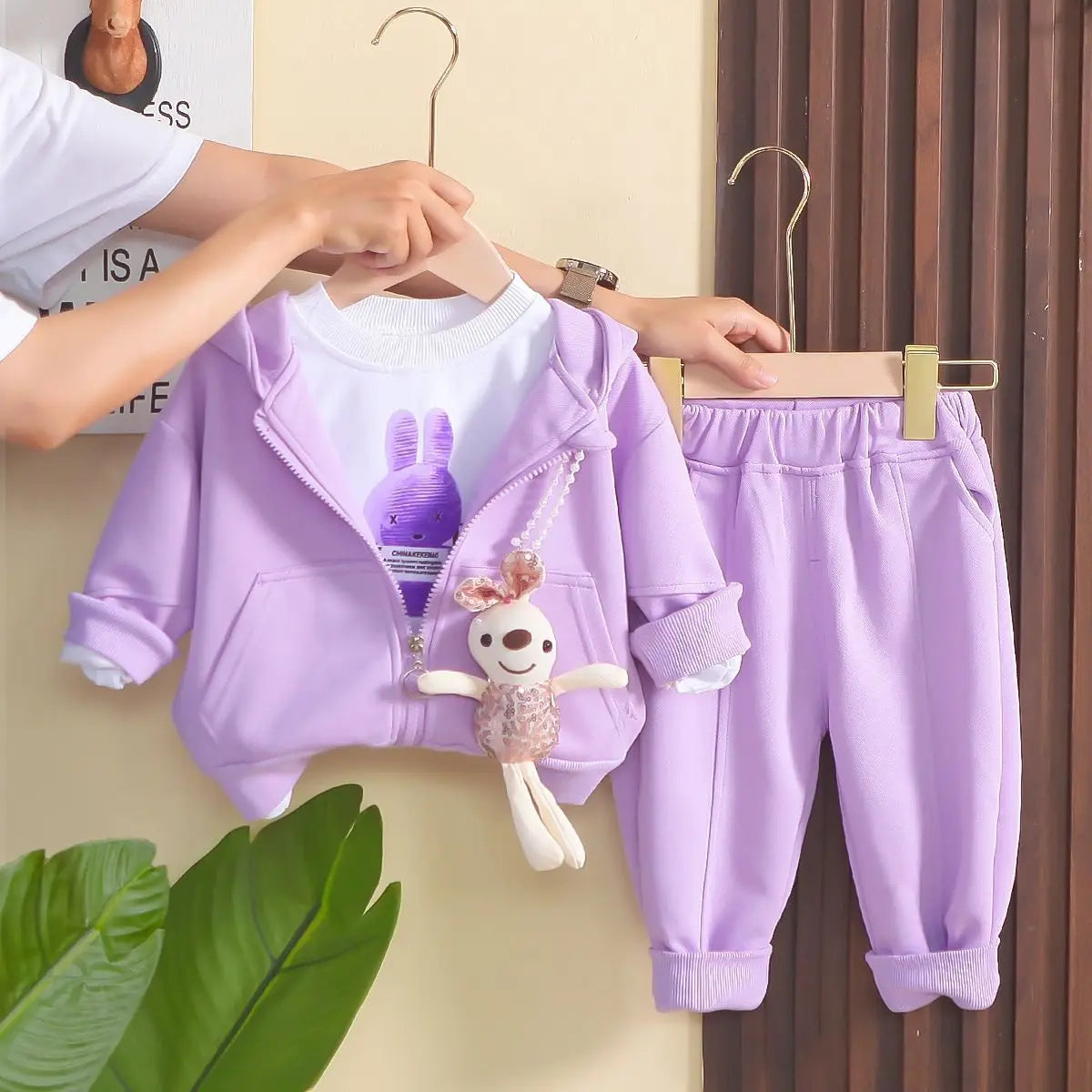 Cute Cartoon Girls Baby Clothing Set for Kids 3 Piece Outfit