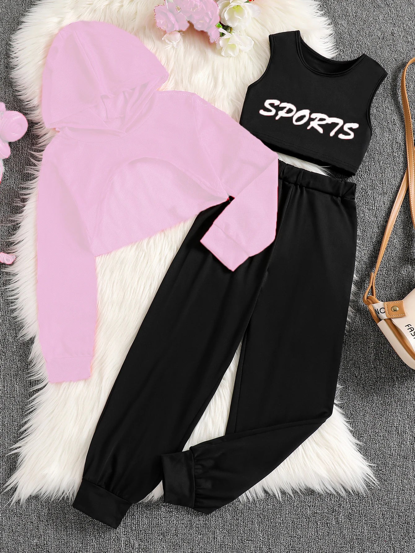 Trendy Girls 3 Piece Fashion Set for Spring and Autumn