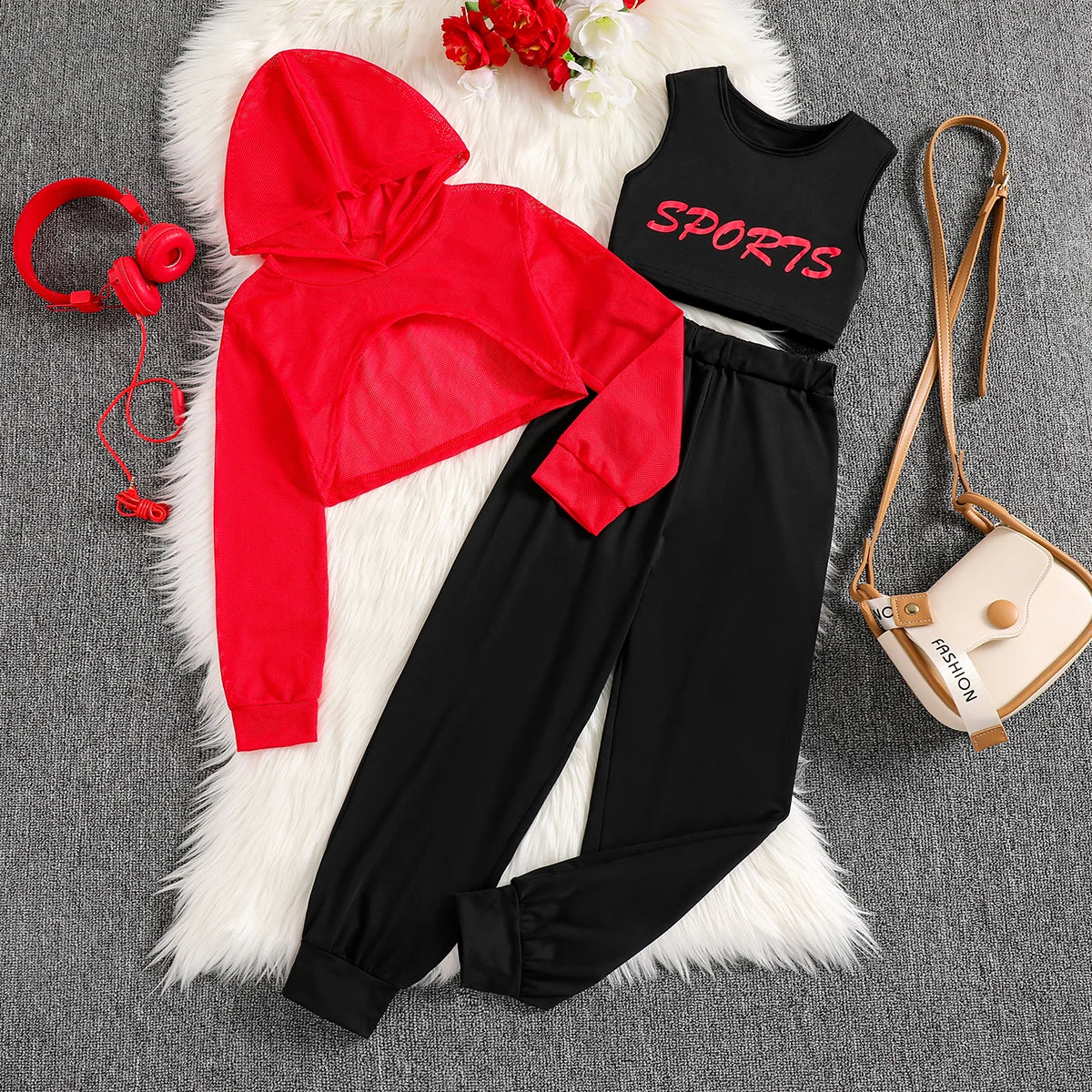 Trendy Girls 3 Piece Fashion Set for Spring and Autumn