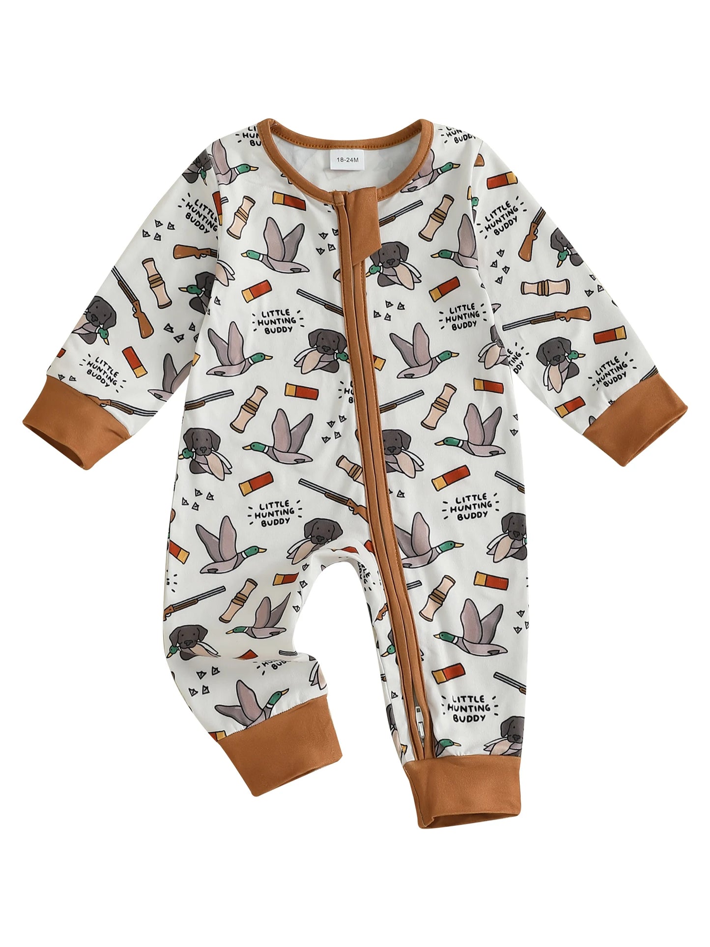 Infant Boys Fall Fashion Romper With Elk Print Design