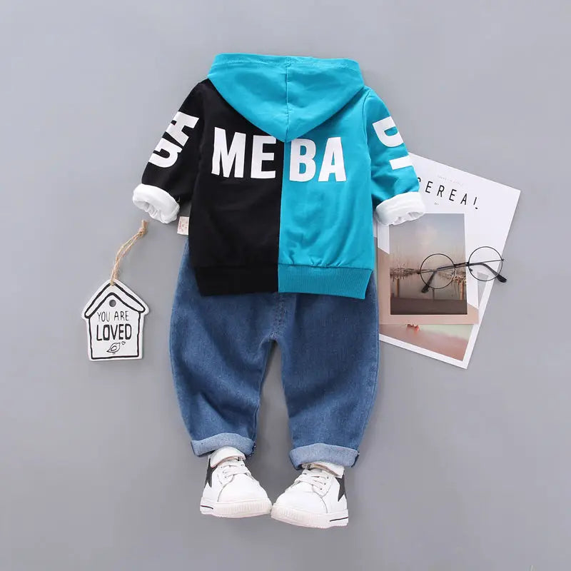 Boys and Girls Spring Autumn Three Piece Clothing Set