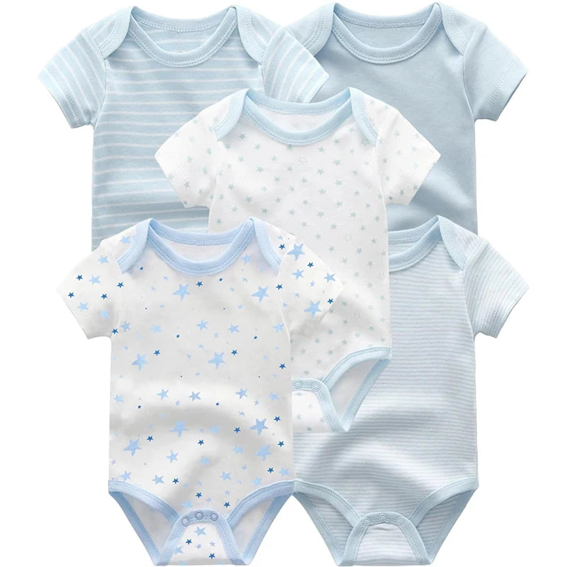 Unisex Baby Bodysuit Set with Accessories for Newborns