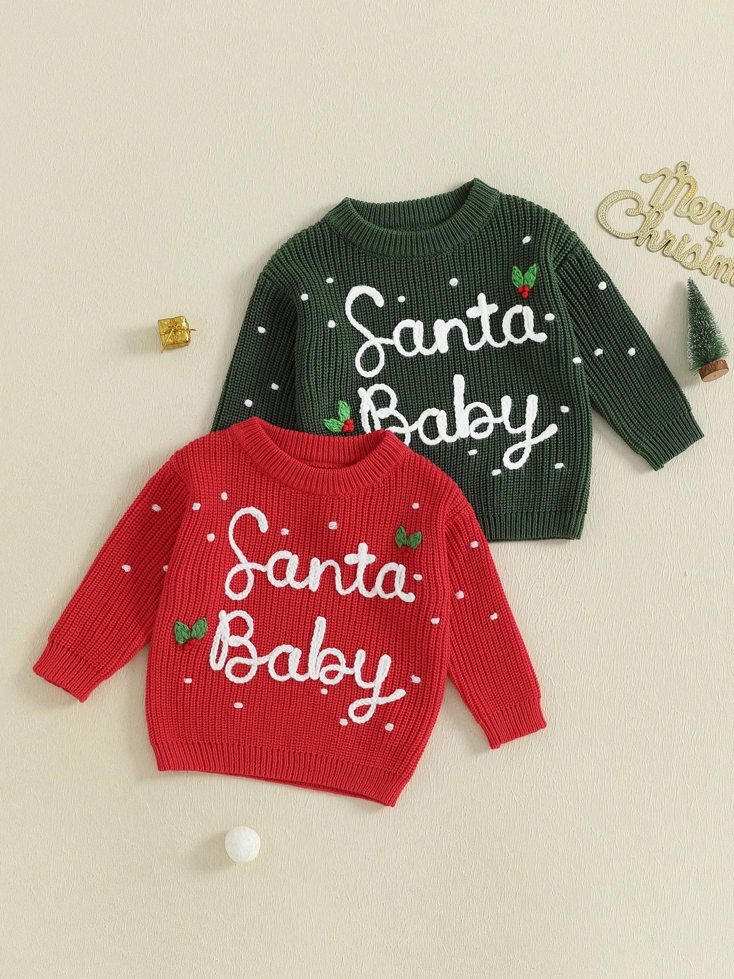 Cute Toddler Reindeer Knit Sweater for Christmas Fun
