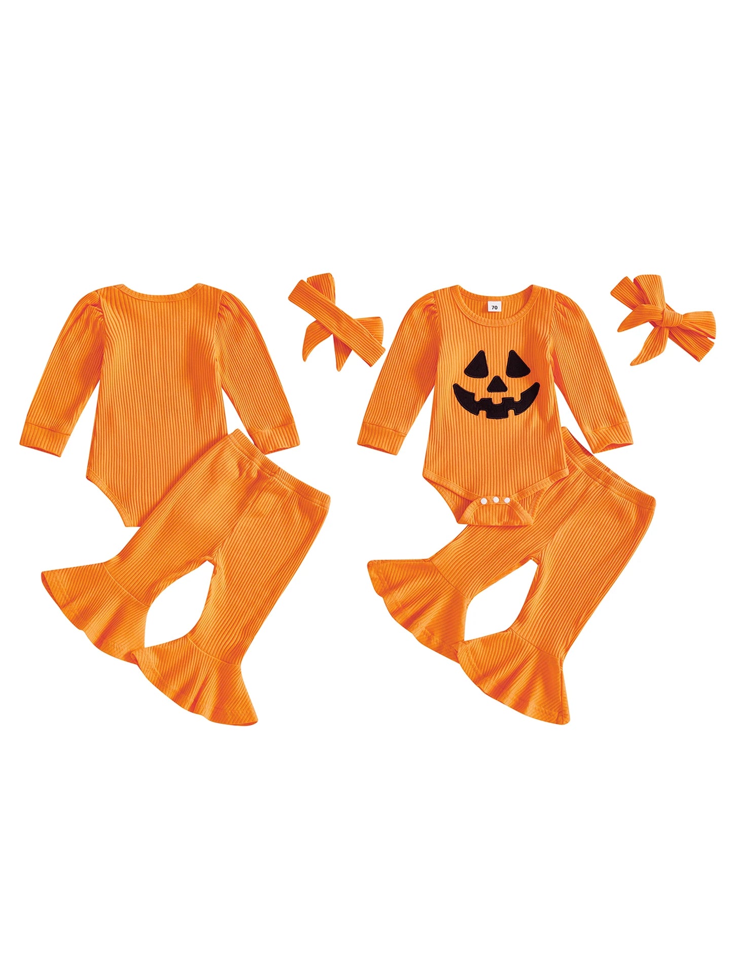 Cute Toddler Ghost Costume Set with Tutu and Headband