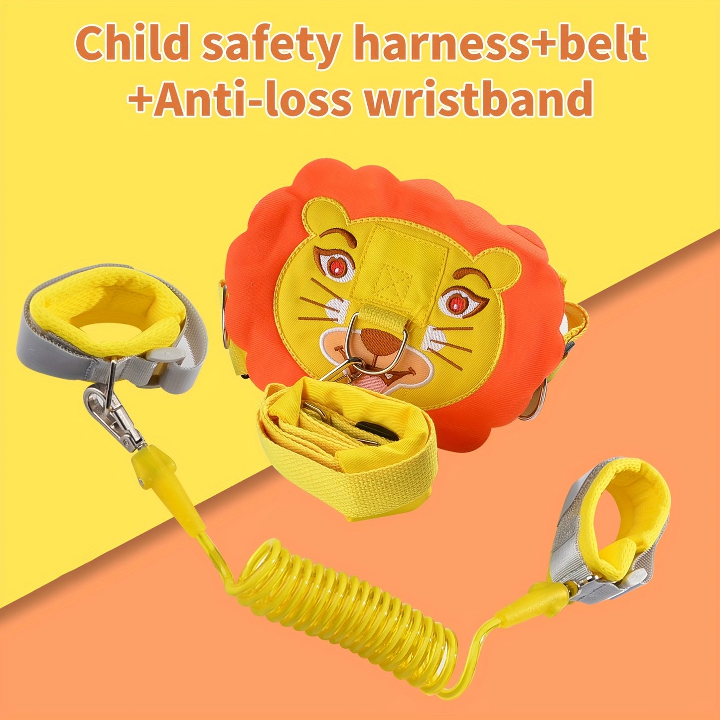 Child Safety Backpack With Anti Damage Wristband And Safety Belt