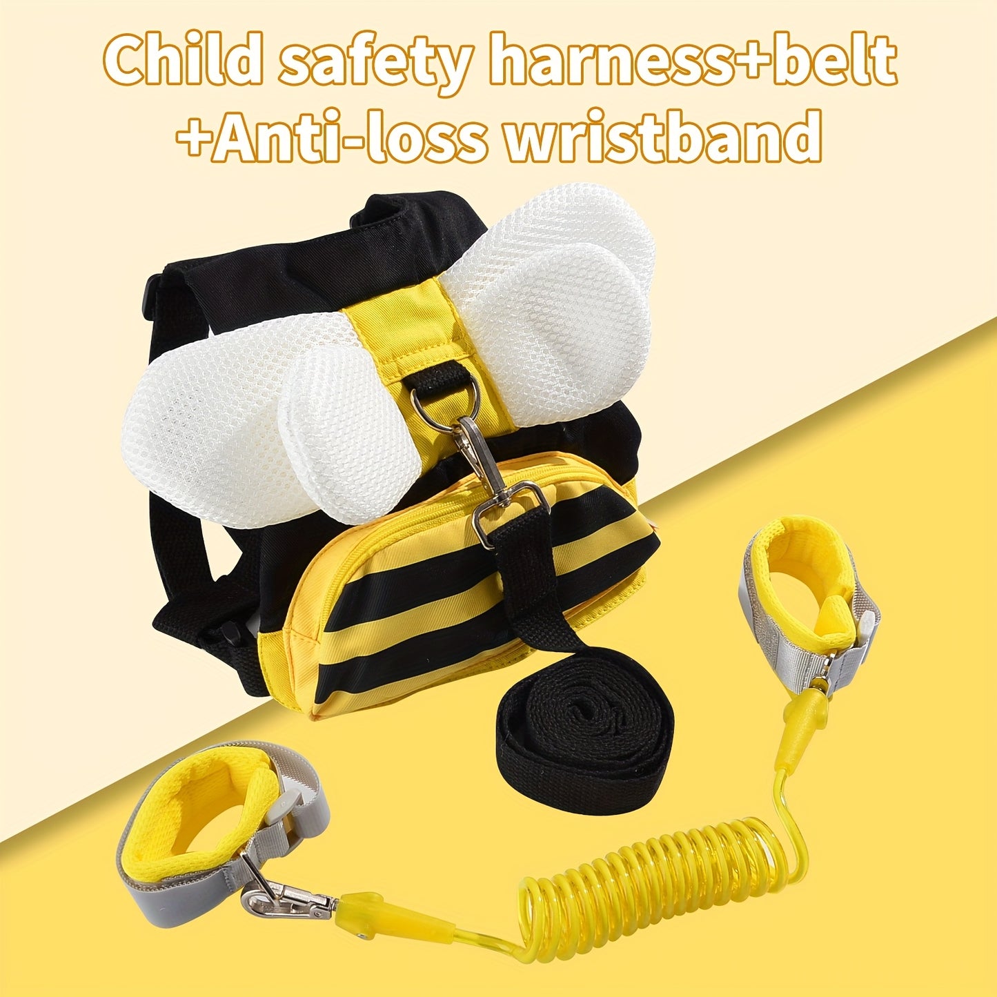 Child Safety Backpack With Anti Damage Wristband And Safety Belt