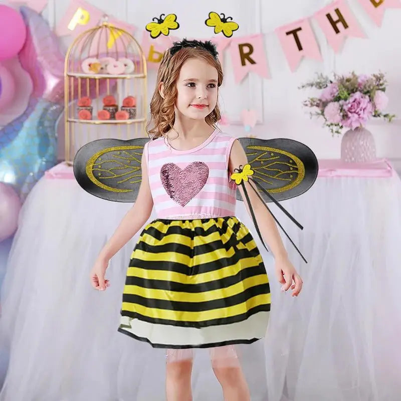 Bee Costume Set for Kids with Wings and Headband
