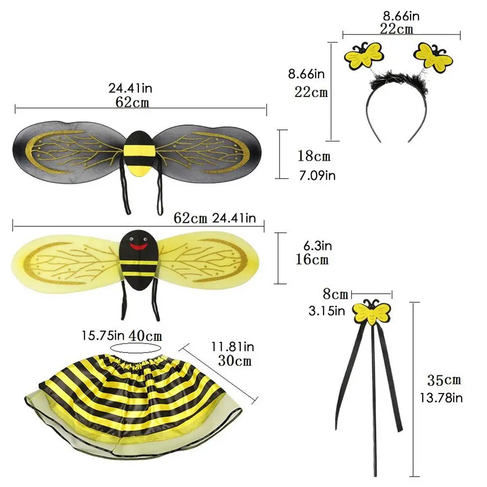 Bee Costume Set for Kids with Wings and Headband
