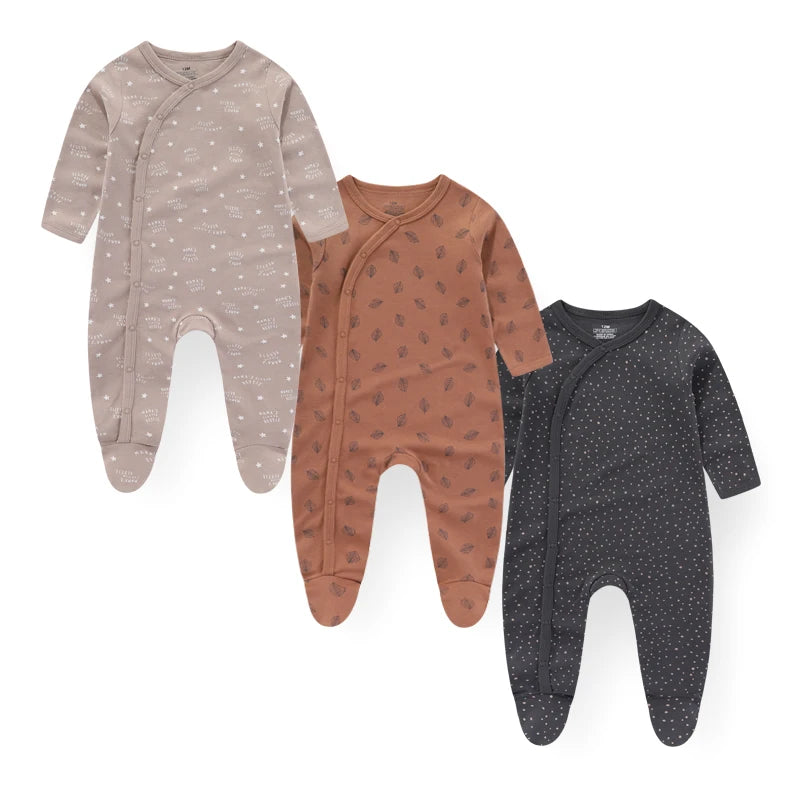 Cute Baby Girl 3 Piece Cotton Romper Set for All Seasons
