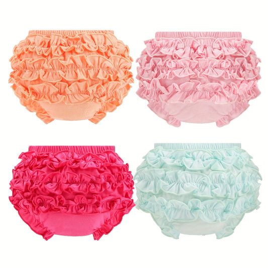 Cotton Ruffle Bloomers For Baby Girls Cute Toddler Underwear